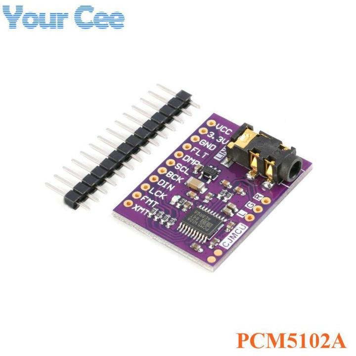 Inter I2S PCM5102A Decoder Stereo DAC Module Audio Digital Converter PCM5102 PLL Voice Module with 3.5mm Headphone Holder