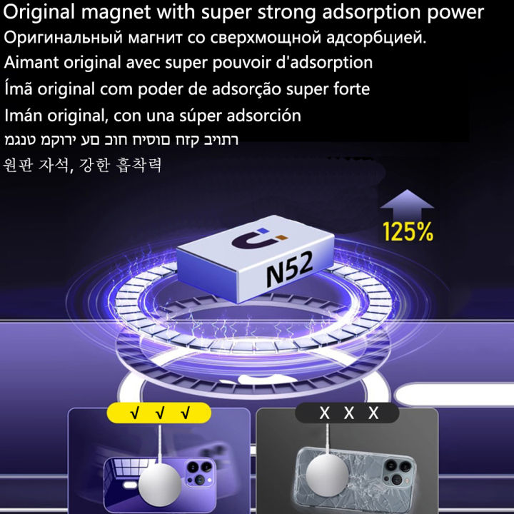 Acrylic%20Magnetic%20Clear%20Cover%20For%20Apple%20Magsafe%20Case%20Iphone%2015%2014%20Plus%2013%2012%20Mini%2011%20Pro%20Max%20Xs%20X%20Xr%207%208%20Se%202%20Shockproof%20Silicone%20-%20Image%205