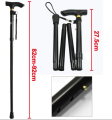 Folding Cane Trekking Pole Anti-Slip Cane Elderly Walking Stick - Stick. 
