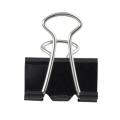 Metal Paper Clips / Stationery Binders Clips Black (10 Pieces) 32mm Small Size.