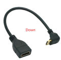 Up Down Right Left Angled Mini Hd-To Hd-Male To Female Cable 10cm For Lap Pc Hdtv Type C Mini Hdmi-Compatible Angle Adapter. 