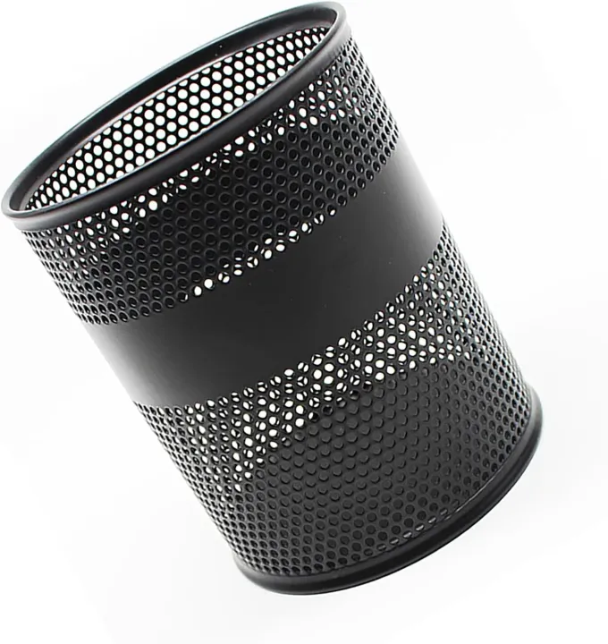 "Black%20Metal%20Mesh%20Round%20Pen%20&%20Pencil%20Holder%20-%20Multifunctional%20Desk%20Organizer,%20Durable,%20Fireproof,%20High-Temperature%20Resistant,%20Coated%20Finish,%209.5%20x%208.5%20cm,%20Perfect%20for%20Office%20&%20Student%20Desks,%201%20Piece"%20-%20Image%202