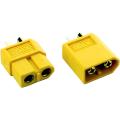 5Pai   r Male Female XT60 Bullet Plug Connector Yellow for RC LiPo Battery. 