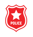 Police logo Sticker for bike. 