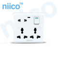 Niico Classic 8 Pin Wall Switch Socket - Modernize Home Niico Classic 8 Pin Wall Switch Socket For Reliable And Stylish Electrical Solutions-2 Year Warranty. 