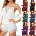 Lace Women Pajamas Set Soft Satin Satin Sleepwear Lace Lingerie for Home Sleep Ladies Wear Loungewear. 
