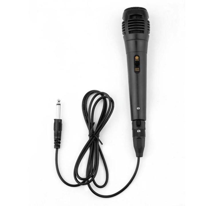 Microphone For Speaker Vocal Microphone For Karaoke With On/Off Switch Includes 14.8ft XLR To 1/4'' Connection Black