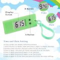 1PC Color Student Mini Electronic Clock Keychain Electronic Oval Watch Digital Table Time Display Clock Hanging Keychain Portabl. 