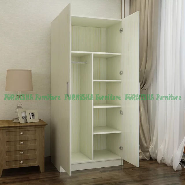 Two Door Almirah White, Clothes Storage Shelve Wadroobe And Borkha or Coat Hanger Space  for your Long Clothes  2 part Almari  72/28''