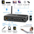 DAC310B Digital To Analog Audio Converter V5.3 Receiver Transmitter Coaxial Optical Bypass Aux Jack USB Multi-mode Input.