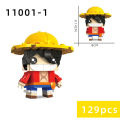 One Piece BrickHeadz Building Blocks Luffy Nami Chopper Sanji Zoro Usopp Ace Franky Brook Robin Brick Figure Toys For Kids Gift. 