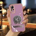 FELMYST Chrome Hearts Phone Case For Infinix Note 12 G88 Luxury Fashion Trendy Brand Metal Plating Mobile Casing Square Girl Gift Square Shockproof Back Soft Cover.