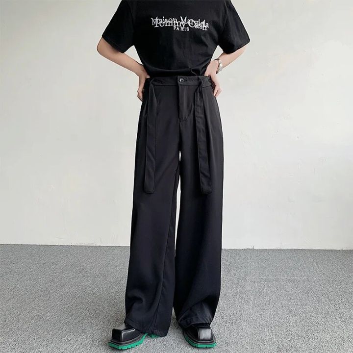 Oversized Black Suit Pants Men Fashion Social Mens Dress Pants Korean Loose  Straight Wide Leg Pants Mens Office Formal Trousers | Daraz.com.bd