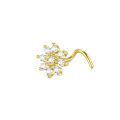 1Pcs Surgical Steel Crystal Nose Piercing Rings And Studs Nose Stud L Shape Zircon Nose Ring Indian Style Piercing Jewelry Nariz. 