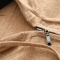 MVLYFLRT 100% Goat Cashmere Cardigan Men's Hooded Zipper Hoodie Autumn/Winter Large Knitted Loose Jacket New Warm Top. 