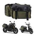 Touring Motorbike Saddle Bag Motorcycle Canvas Waterproof Panniers Box Backpack Side Tools Pouch Bike Rear Seat Bag New Upgrade. 