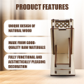 Wood Business Card Holder with Pen Slot Business Card Stand for Desk.