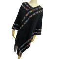 Douyin same style 2023 Spring and Autumn New Ethnic Style Pullover Irregular Retro Tassel Cloak Shawl Factory Direct Sale. 