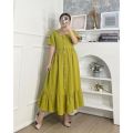 Ladies Cotton Soft Maxi Dress – Comfortable Buttoned Style for Women.