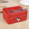 Metal Box Secure Mini Cash Box with Lock Keys Portable Metal Safe for Jewelry Cash Shock-proof Container for Cash Lock Box.