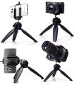 YT 228 Mini Tripod For Mobile and Camera with Mobile Holder - Black. 