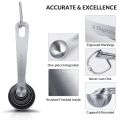 Stainless Steel Measuring Spoons Set of 7 Stackable Measure Spoon for Dry and Liquid Ingredients Etched Marked Baking Cooking Spoon with Detachable Ring Holder.