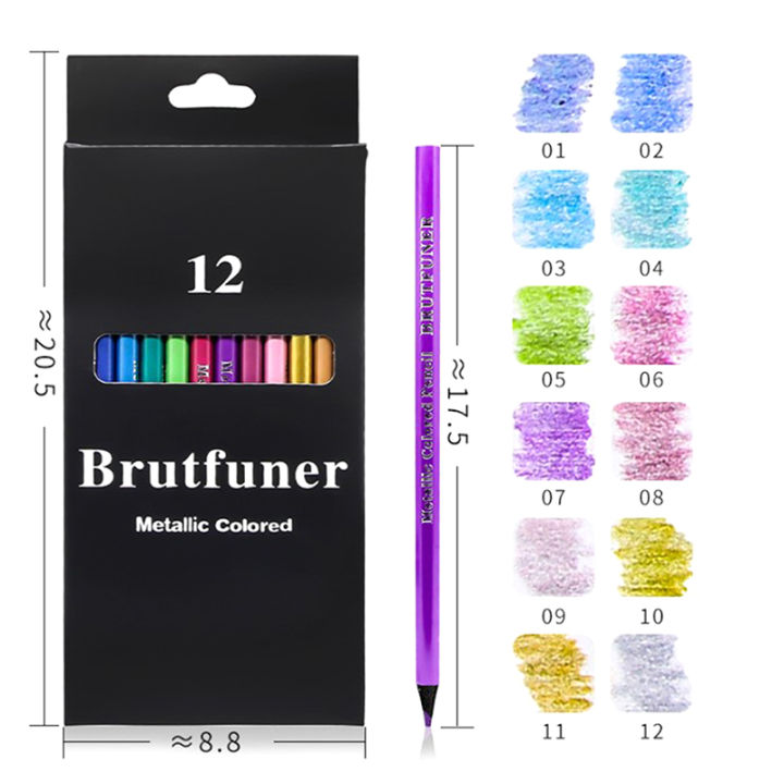 12%20Color%20Metallic%20Colored%20Pencils%20Drawing%20Sketching%20Set%20Coloring%20Colour%20Pencils%20-%20Image%205