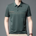 Business Office Casual Solid Color Polo T-shirt Male Clothes Summer Fashionable Trend Men's Pockets Short Sleeve Pullovers Tops Ruiqir Super Store.