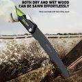 Foldable Pruning Saw Folding Woodworking Saw Woodworking Cutting Tool Sharp Folding Handle SK7 Steel Camping Hand Saw (180mm/210mm/250mm/300mm Optional).