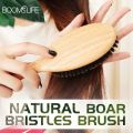 BOOMSLIFE Boar Bristle Hair Brush Women Combs for Hair Wood HairBrush Detangle Straightener Brush Hair Comb Barber Accessories. 