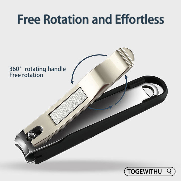 TOGEWITHU%20Nail%20Clippers,%20Anti-splash%20Fingernail%20Toenail%20Cutter%20Manicure%20Tools%20Detachable%20Nail%20Trimmer%20with%20Nail%20File%20-%20Image%208