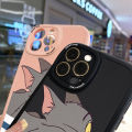 Jizetin for Samsung A22 5G Back Cover Cartoon Happy Playmate Lambskin Texture PU Leather Back For Girls Boys Soft Phone Case.