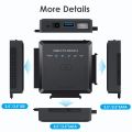 USB 3.0 to IDE/SATA Hard Drive Docking Station Adapter Cable External Converter for 2.5 3.5 HDD SSD Universal Hard Disk Reader.