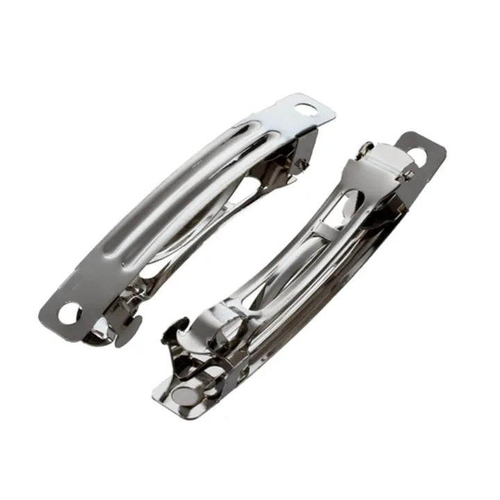 100%20Pcs%2050mm%20Metal%20French%20Barrettes%20Hair%20Clips%20Bows%20-%20Silver%20-%20Image%203