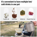 Lixada 400ml Titanium Coffee Pour Over Kettle Coffee Mini Tea Water Camping Pot Stove Top Coffee Pot Gooseneck Picnic Drinkware. 