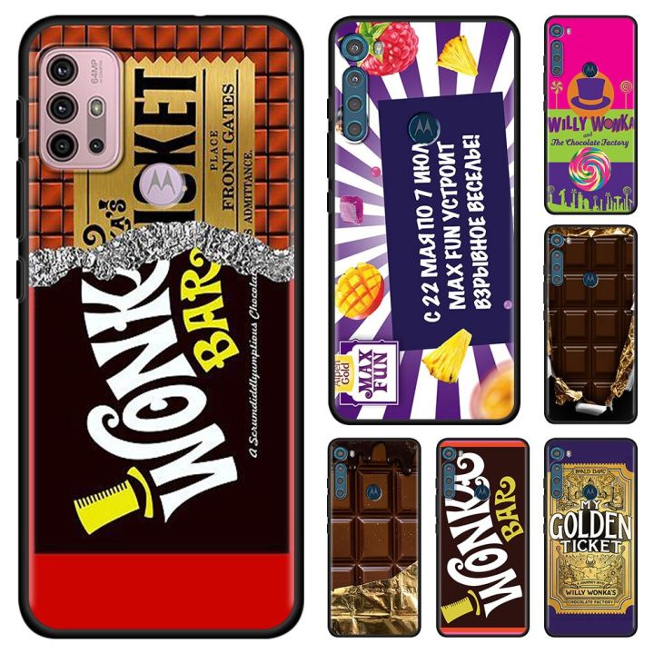 Wonka Ticket Gold Chocolate Case For Motorola G30 G50 G60 One Fusion+ G9 Plus G8 Power Lite E6s Edge 20 Lite Phone Cover Shell