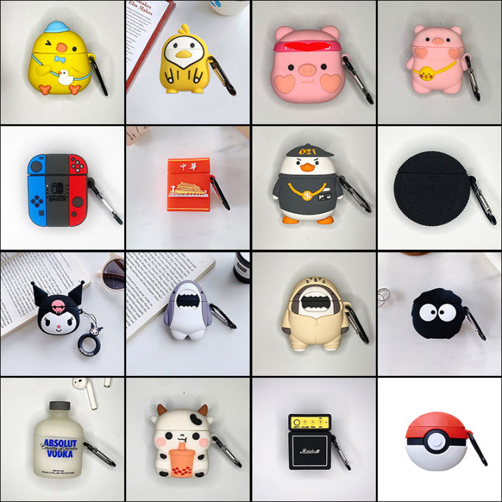 airpods Pro Cartoon Wireless Bluetooth Headset Case for Apple 2nd Generation Silicone Cute Soft Shell Case