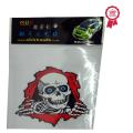 SKULL LOGO Reflective Emblem Decal Car Bike Sticker Logo. 