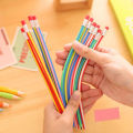 5 pcs/lot Colorful Magic Bendy Flexible Soft Pencil With Eraser Stationery Student Colored Pencils School Office Supplies Pen. 