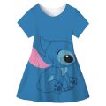 Stitch New Kids Dresses For Girls Summer Dress Child Baby Sweet Princess Disney Stich Dress Designer Dress Baby Girl Clothes. 