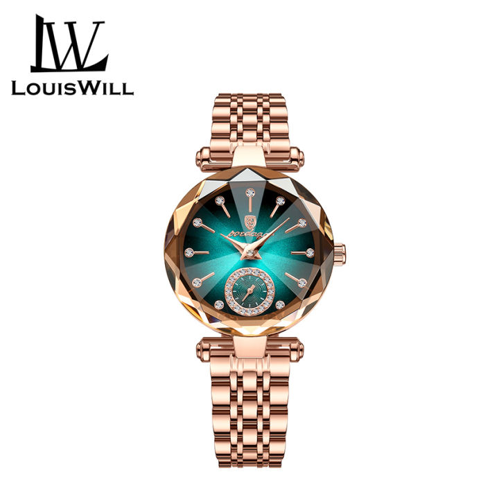 LouisWill%20Women's%20Fashion%20Watches%20Gradient%20Two%20And%20A%20Half%20Needle%20Watch%20Independent%20Second%20Disk%20Design%20Diamond%20Encrusted%20Steel%20Band%20Watch%20Casual%20Quartz%20Watch%20Elegant%20Gifts%20-%20Image%202