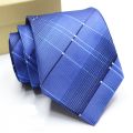 Men's Tie 8cm Zipper System Blue Colour Stripes Long Time for Professional Business Tie.