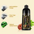 500ml Black Hair Color Dye Hair Shampoo Cream Organic Permanent Covers White Gray Shiny Natural Ginger Essence For Women Men. 