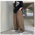 Pants Casual Trend High Street Straight-Leg Trousers Summer Men ins Japanese Style Wide Leg Fashion Brand Loose Cargo Pants Harajuku Style.
