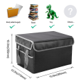 1 Piece Document Organizer File Box Waterproof Office Storage & Organization Portable Safe File Collapsible with Lid Black. 