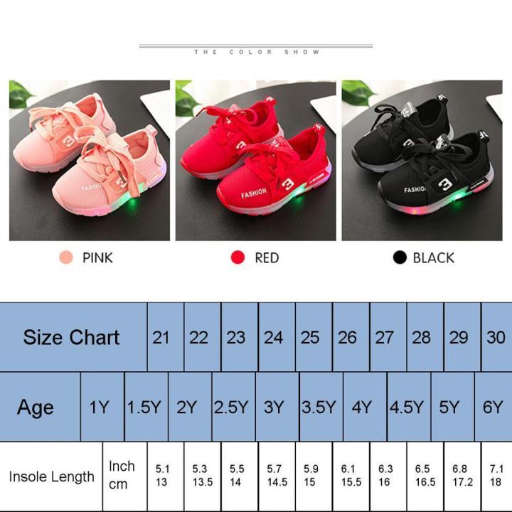 Children's%20Casual%20Sneakers%20Baby%20Shoes%20Girls%20Boys%20Walking%20Shoes%20Mesh%20Led%20Light%20Luminous%20Runing%20Shoes%20Sport%20Flats(Red%20EU:21)%20-%20Image%204