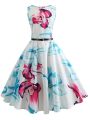 New Summer Dress 50s 60s Vintage Retro Midi Dresses for Women Elegant Sleeveless A-line Party Sundress Robe Femme.