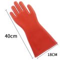12KV Rubber Electrician Safety Glove 1 Pair Anti-electricity Protect Professional High Voltage Electrical Insulating Gloves.