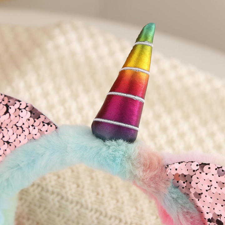 Unicorn%20earmuffs%20Unicorn%20Plush%20Headband%20Fluffy%20earmuffs%20Average%20size%20Children's%20earmuffs%20for%20Winter%20Outdoor%20activities%20Cold%20-%20Image%202