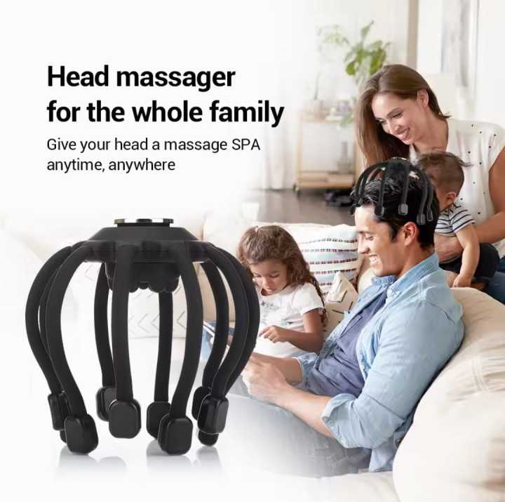 Electric Head Massager for Stress Relief, Scalp Massage, Physiotherapy Claw, Decompression Head Scratcher, Improve Sleep